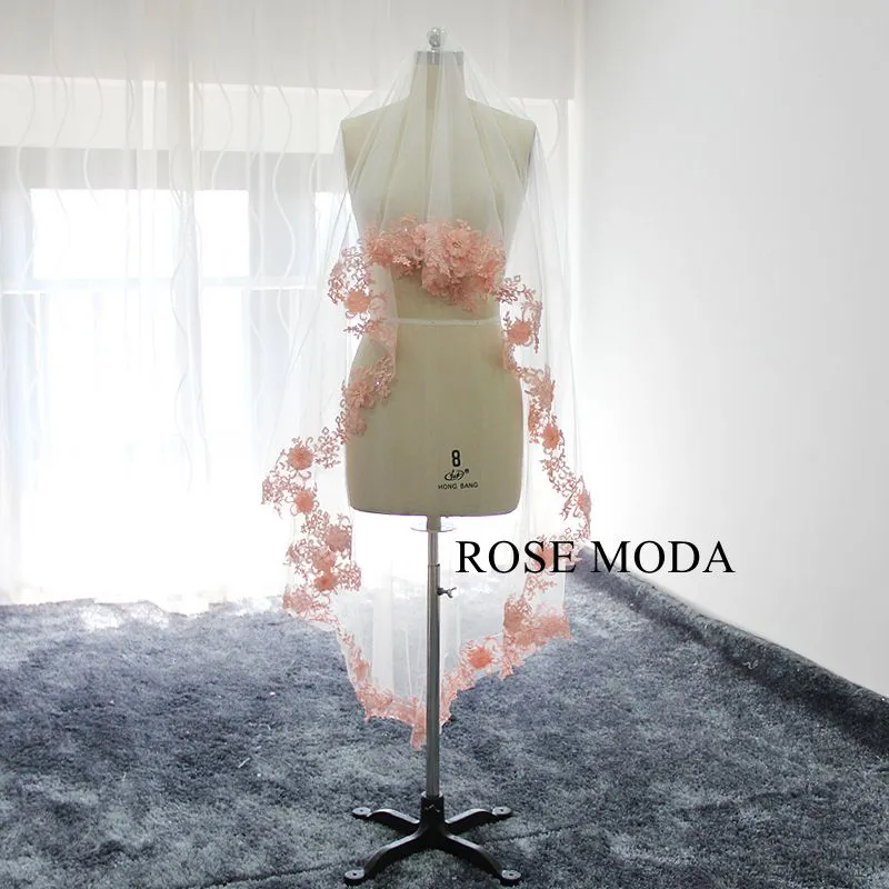 Rosemoda White and Pink Ball Gown Wedding Dress With Removable Bolero