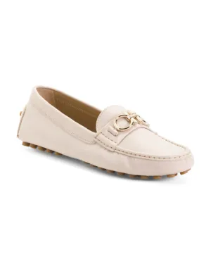 SALVATORE FERRAGAMO Made In Italy Leather Driver Loafers