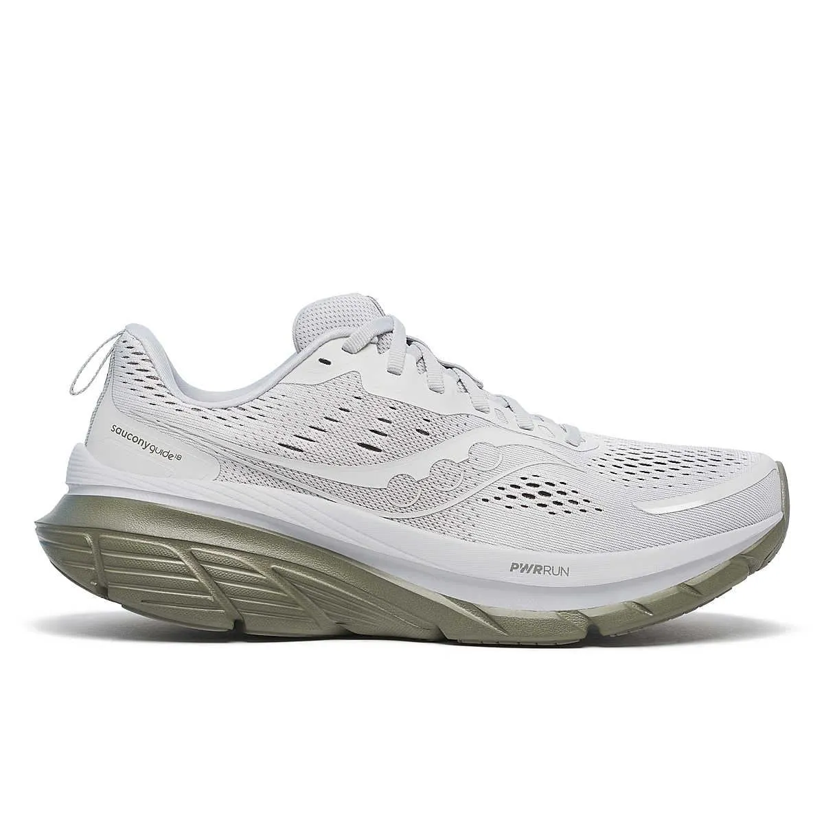 Saucony Guide 18 Men's White/Olive Trainers