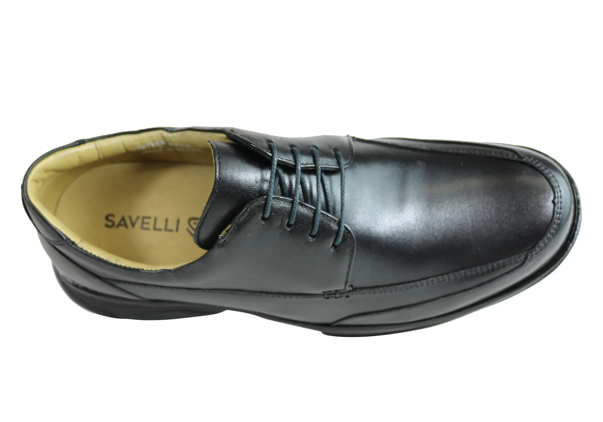 Savelli Angus Mens Comfort Leather Lace Up Shoes Made In Brazil