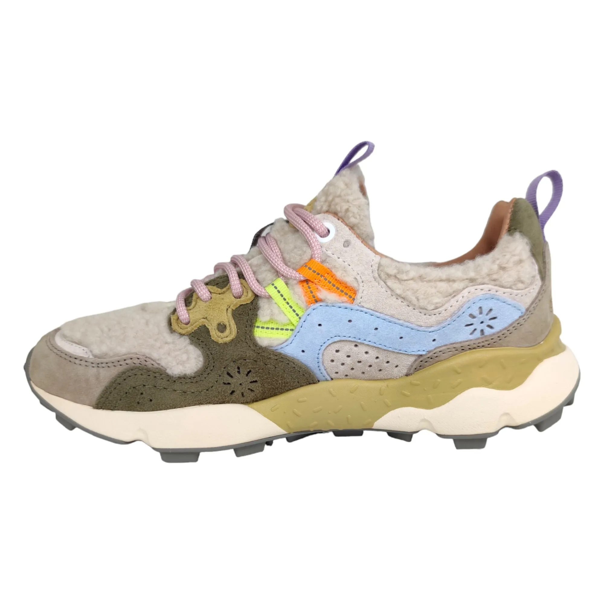 Scarpe Yamano 3 Teddy Donna Beige/Militare/Celeste