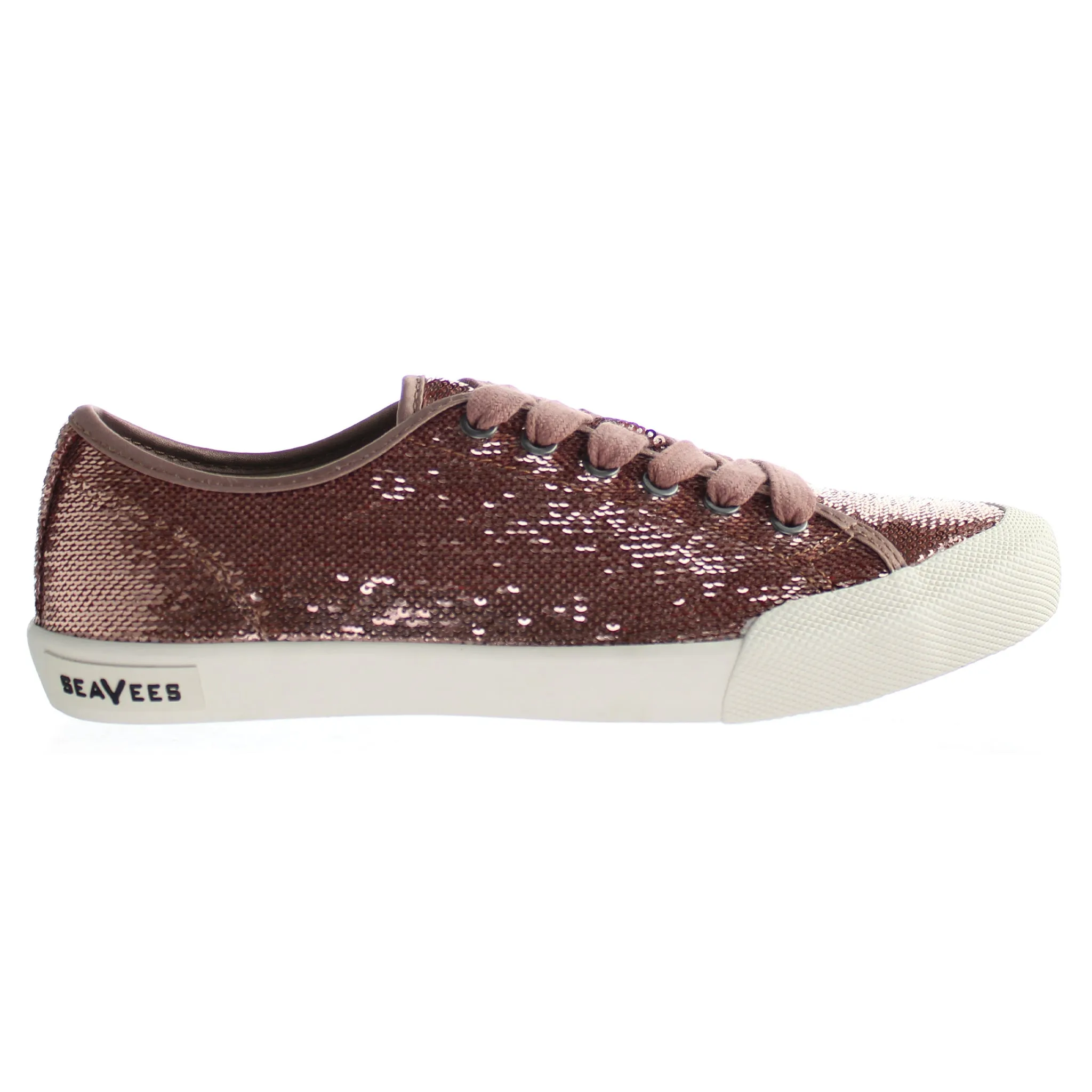 Seavees Monterey Sequins Womens Rose Plimsolls