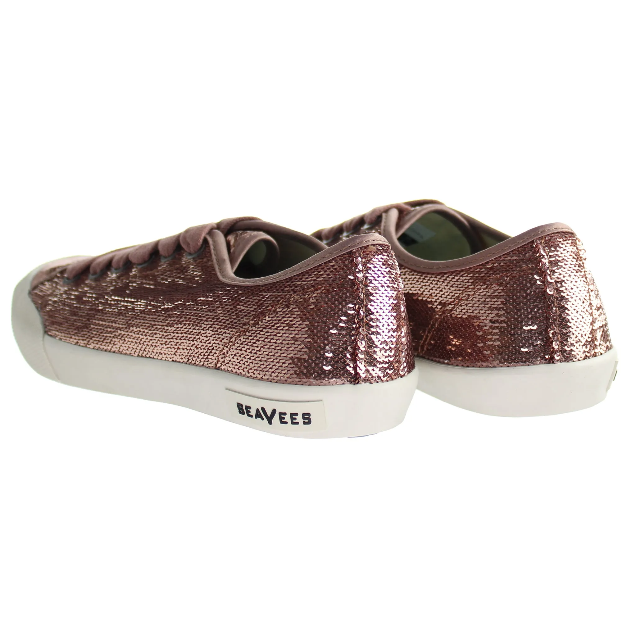 Seavees Monterey Sequins Womens Rose Plimsolls