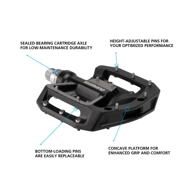 SHIMANO Deore PD-GR500 Multi-purpose Flat Pedals
