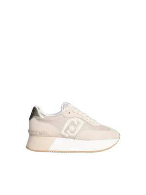 Sneaker Donna LIU JO SHOES - Dreamy platform in brighty mesh - Beige