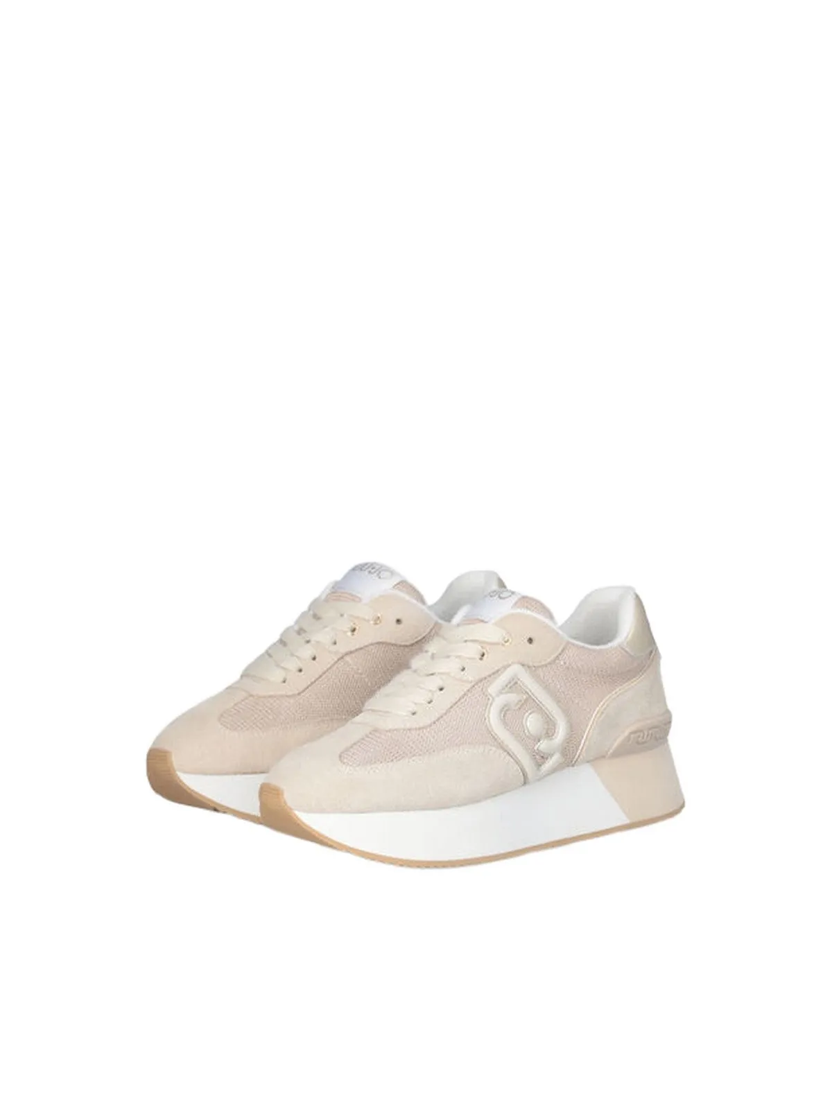 Sneaker Donna LIU JO SHOES - Dreamy platform in brighty mesh - Beige