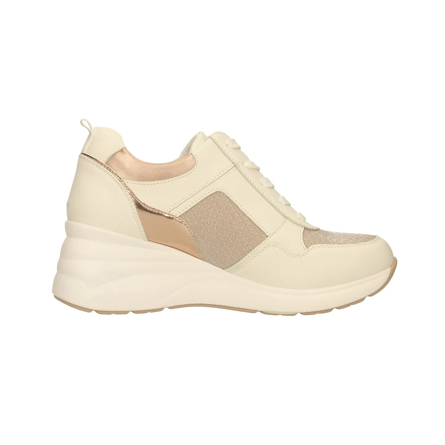 Sneakers con cerniera. Tacco alto 6 cm