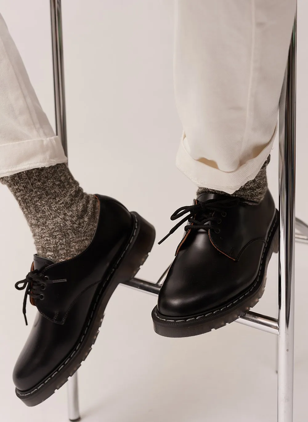 Solovair | Hi-Shine Gibson Shoe | Black