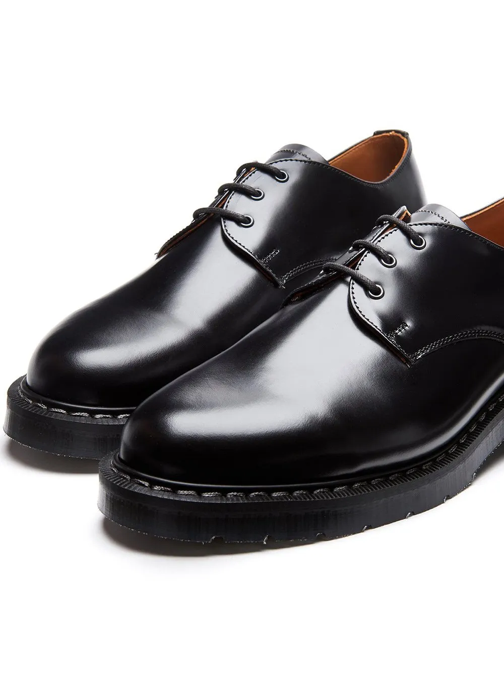 Solovair | Hi-Shine Gibson Shoe | Black