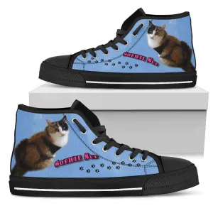 Sophie Sue Canvas High Top Shoes in Blue Womens