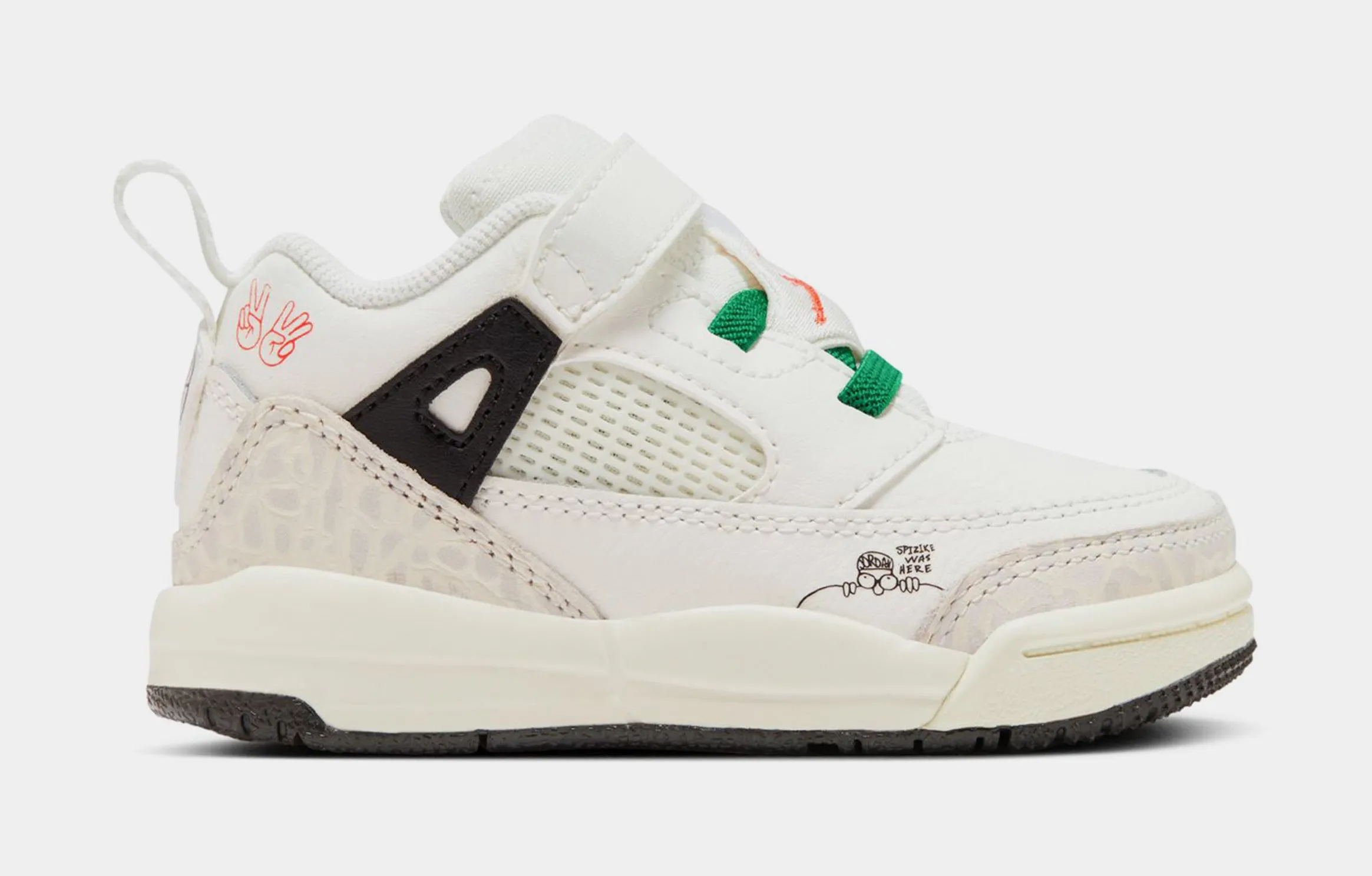Spizike Low Infant Toddler Lifestyle Shoes (Sail/Black/Pine Green/Orange)