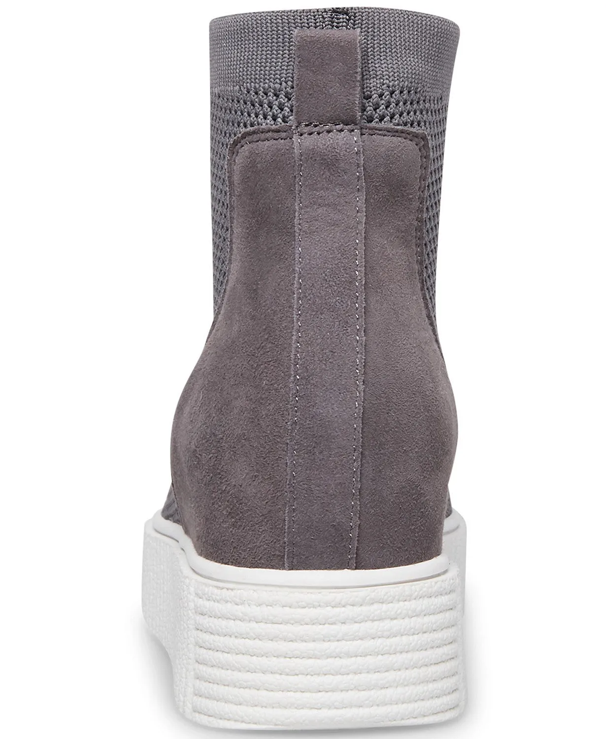 Steve Madden Carana Grey Multi Fashion Knit Rounded Toe Pull On Wedge Sneakers