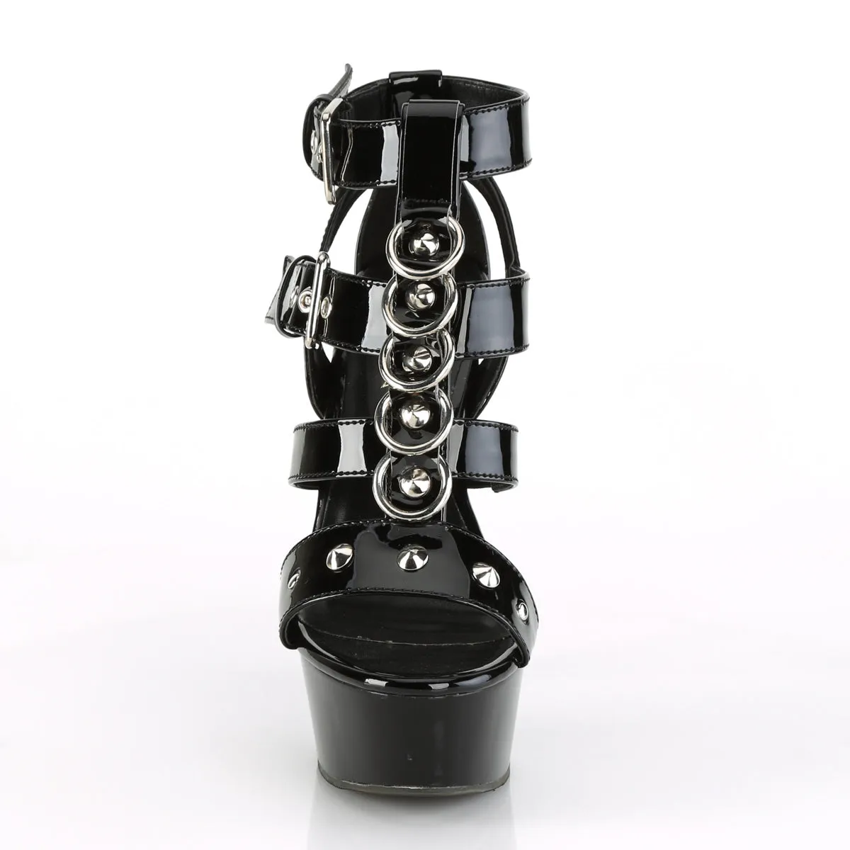 Strappy Cage Style Sandal with Buckles 6-Inch Heel DELIGHT-658
