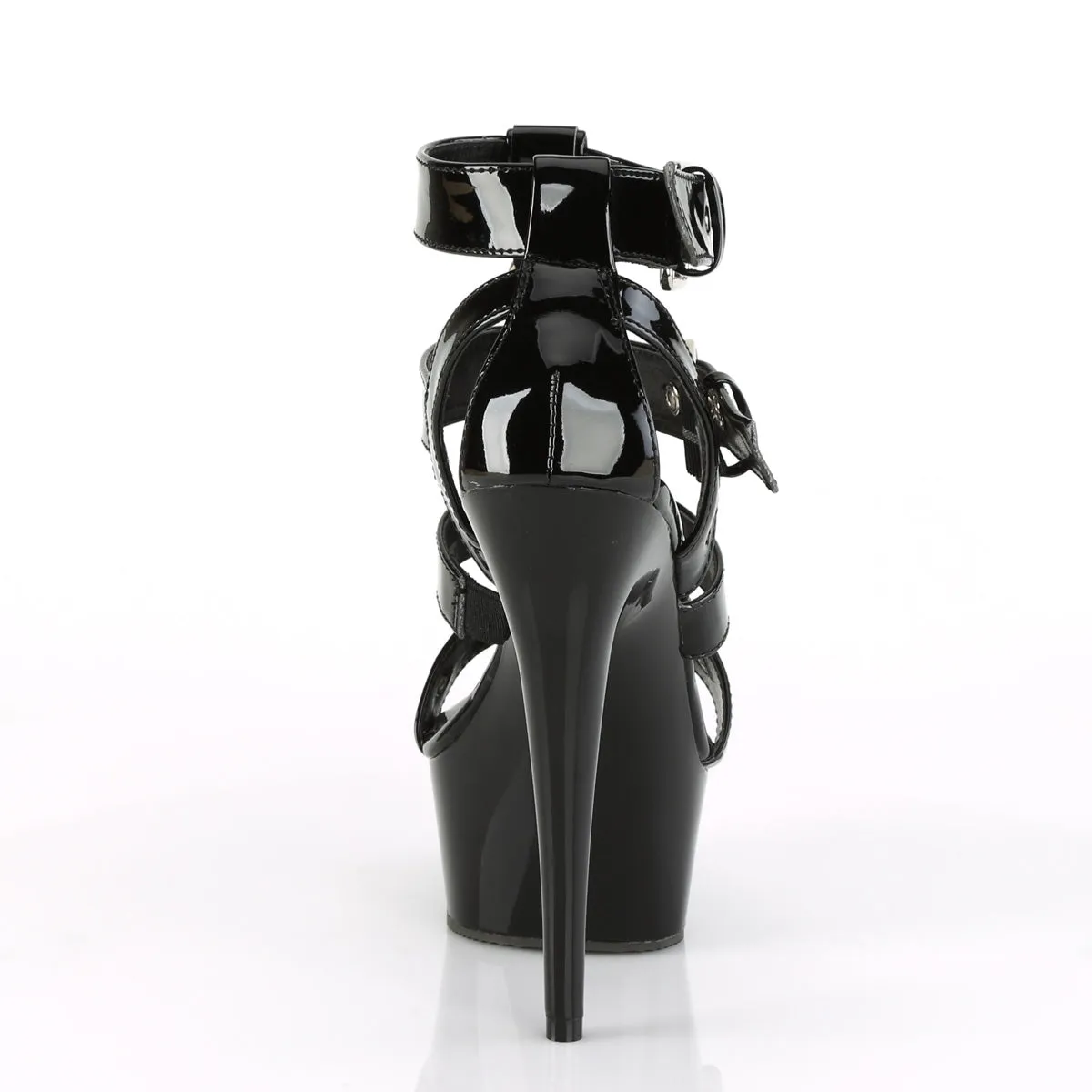 Strappy Cage Style Sandal with Buckles 6-Inch Heel DELIGHT-658