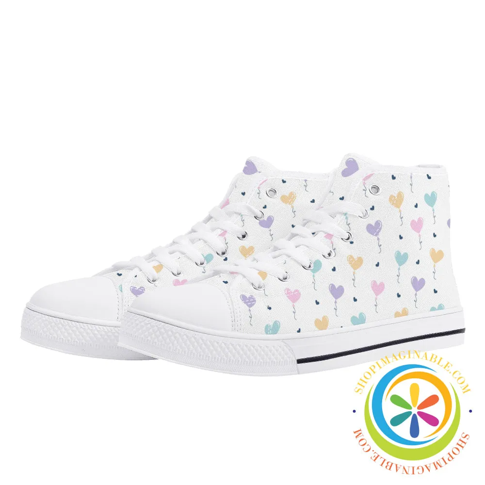 Take My Heart Ladies High Top Canvas Shoes