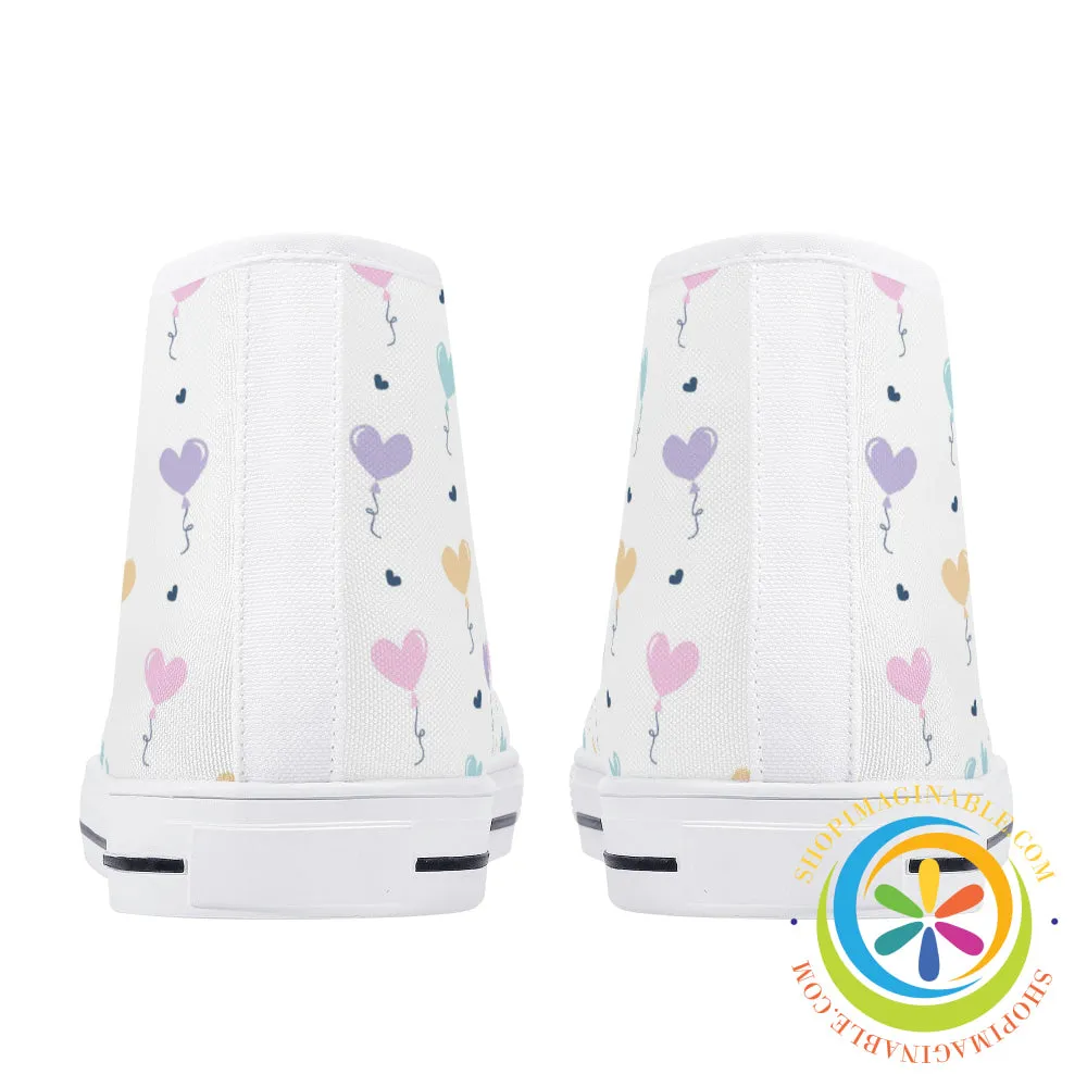 Take My Heart Ladies High Top Canvas Shoes
