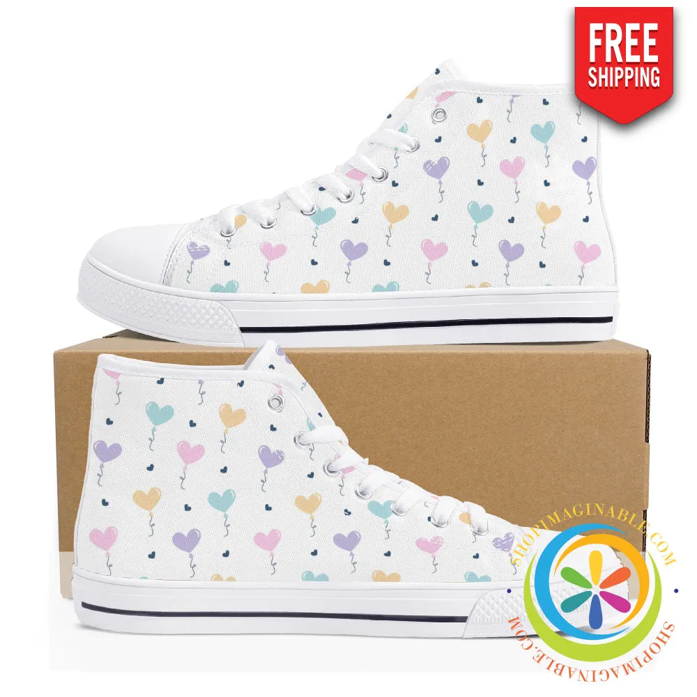 Take My Heart Ladies High Top Canvas Shoes