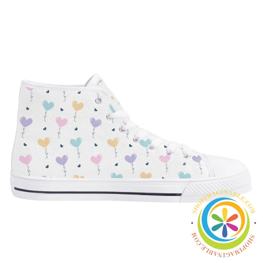 Take My Heart Ladies High Top Canvas Shoes