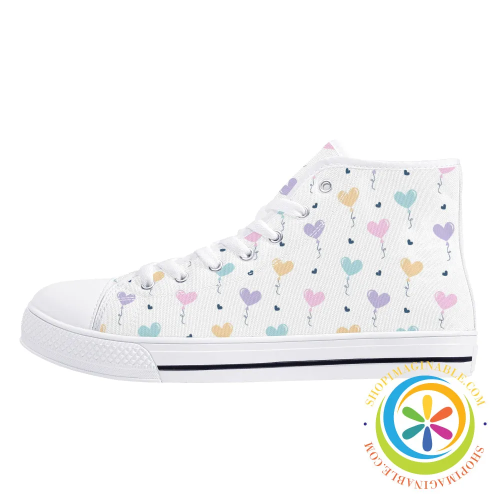 Take My Heart Ladies High Top Canvas Shoes