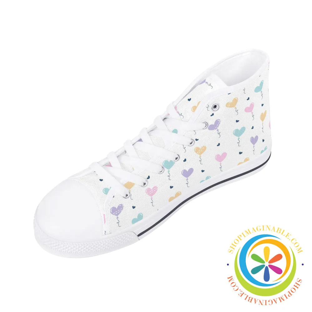 Take My Heart Ladies High Top Canvas Shoes