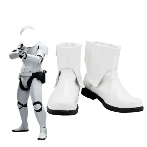 The Forces Shoes Awakensns White Soldier Cosplay Boots White Shoes Custom Made