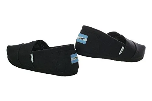 Toms Women's 10002472 Canvas Alpargata Flat, Black, 9 M US
