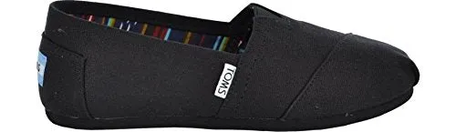 Toms Women's 10002472 Canvas Alpargata Flat, Black, 9 M US