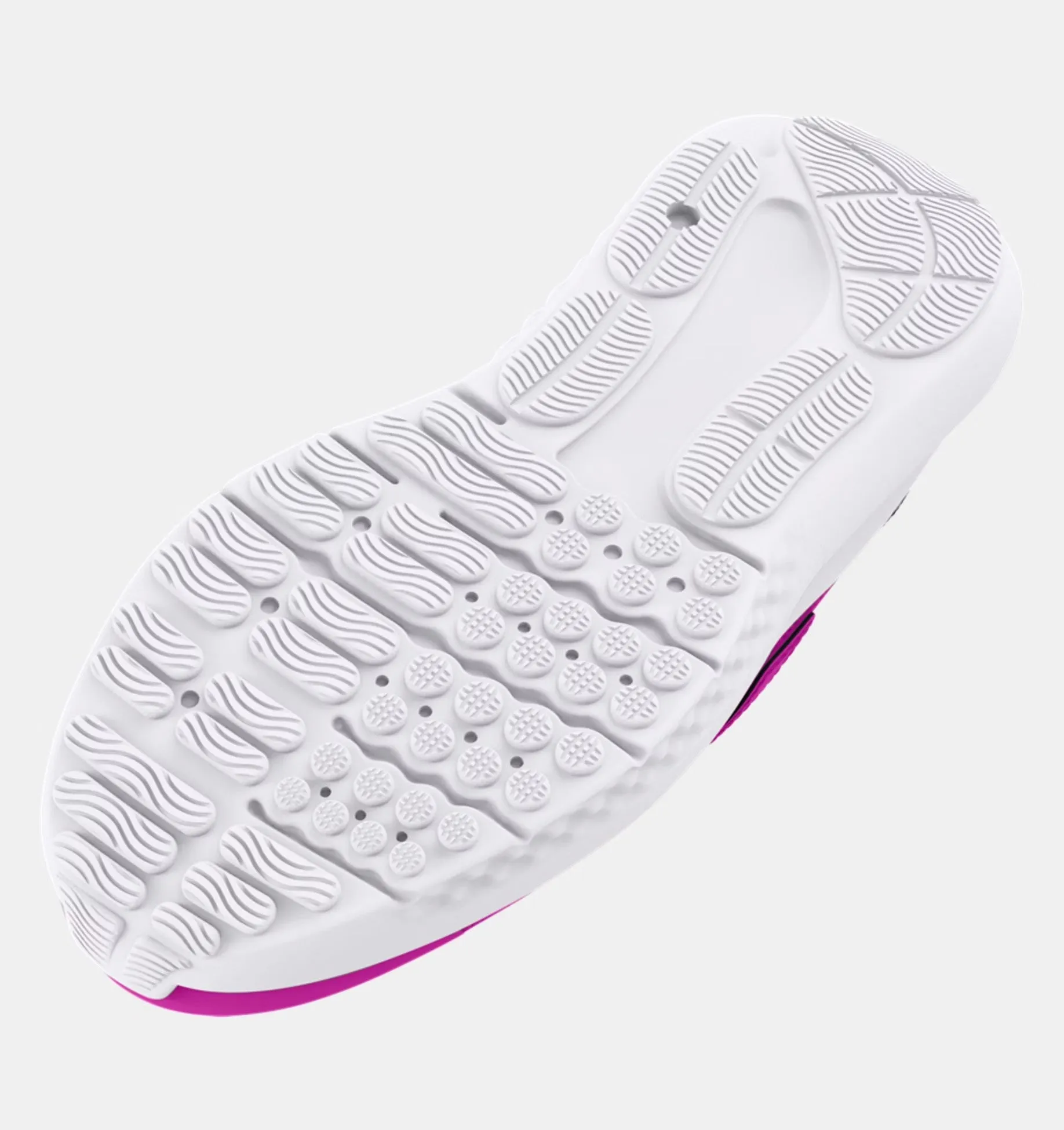 Under Armour Girls' Pre-School UA Surge 4 AC Running Shoes - Vivid Magenta / Black / Stellar Pink