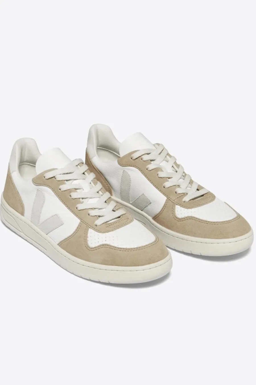V-10 Leather White Natural Sahara
