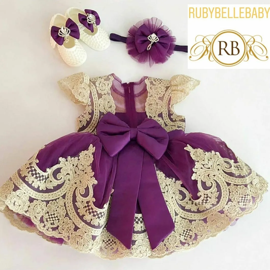 Vanessa Infant Dress - Purple
