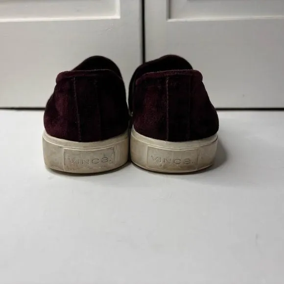 VINCE Blair Velvet Slip On Sneakers Size 8