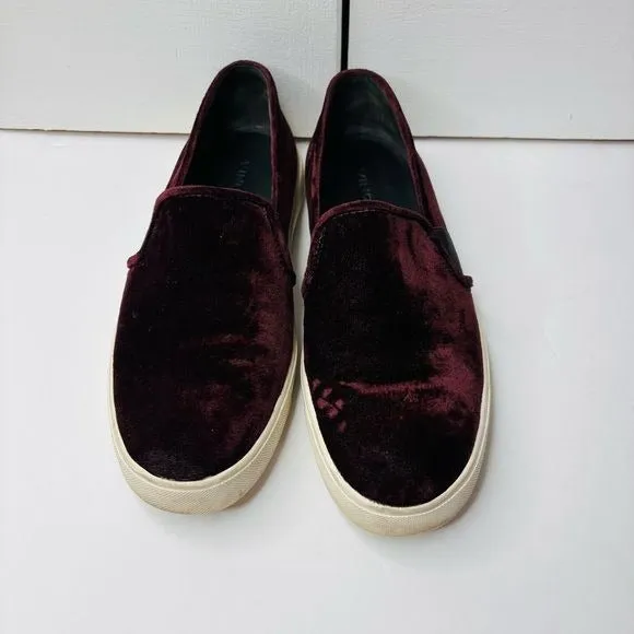 VINCE Blair Velvet Slip On Sneakers Size 8