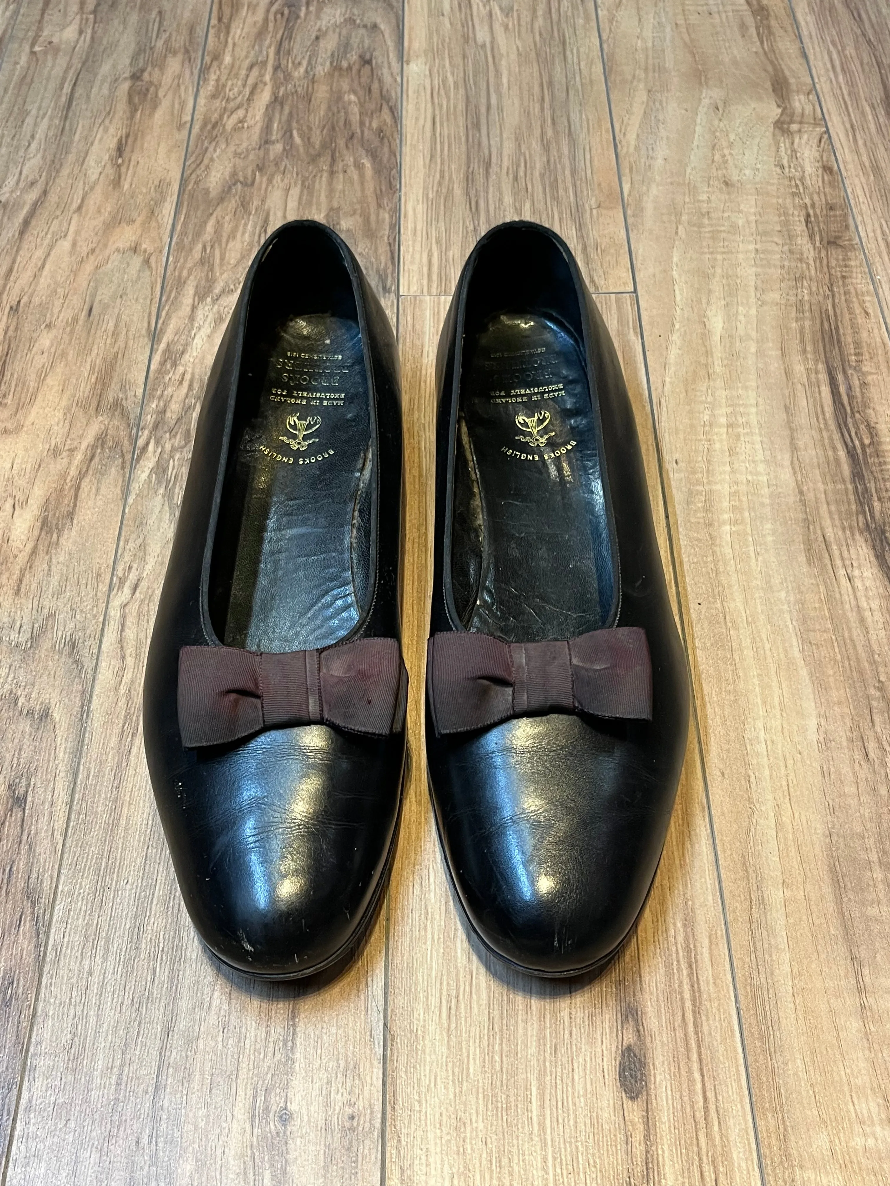 Vintage Brooks Brothers Black Opera Pumps, Made in England, Size US Mens 10, EUR 43