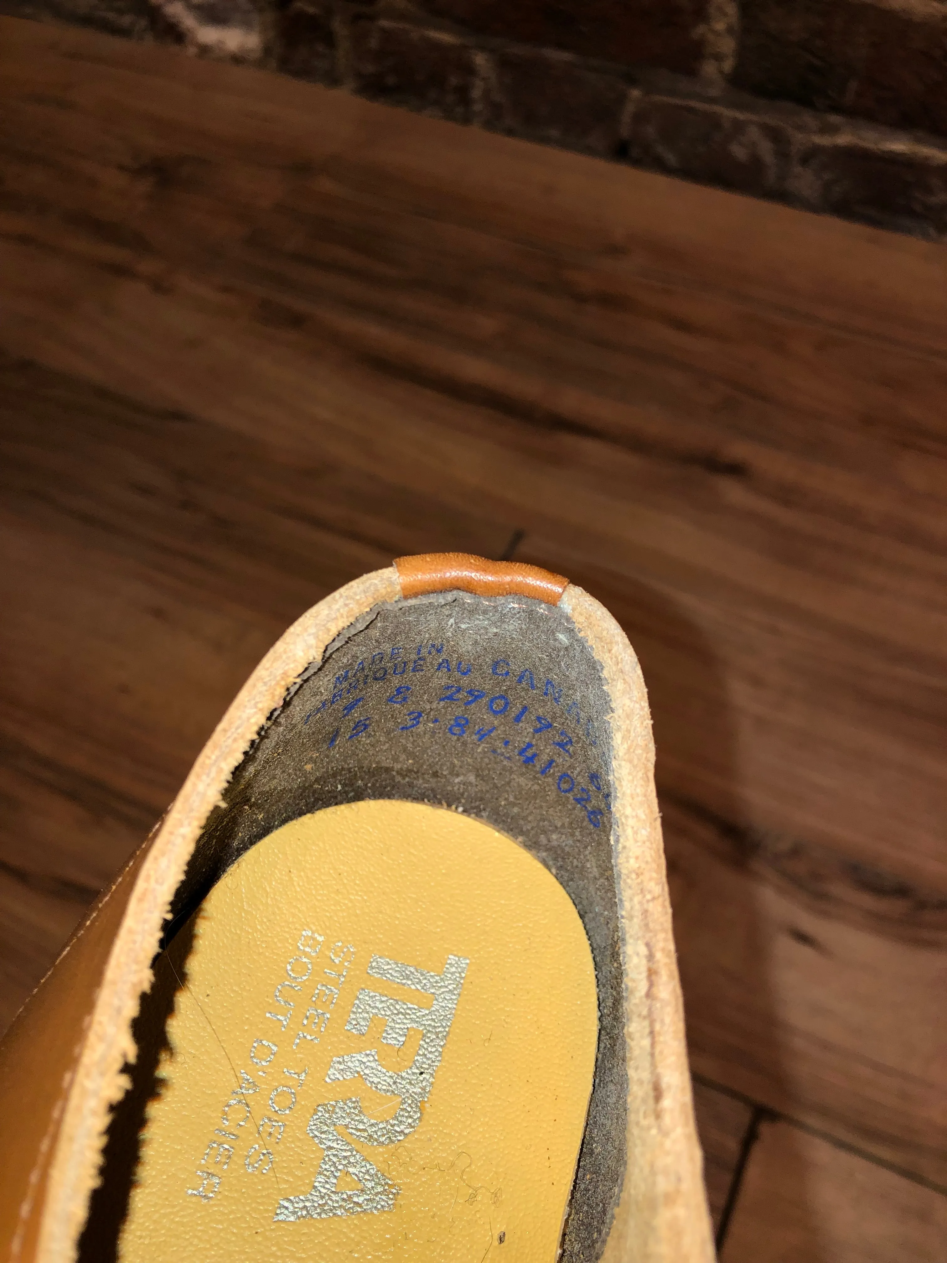 Vintage Deadstock Terra Safety Shoes, Made in Canada, US M 9/ EUR 42