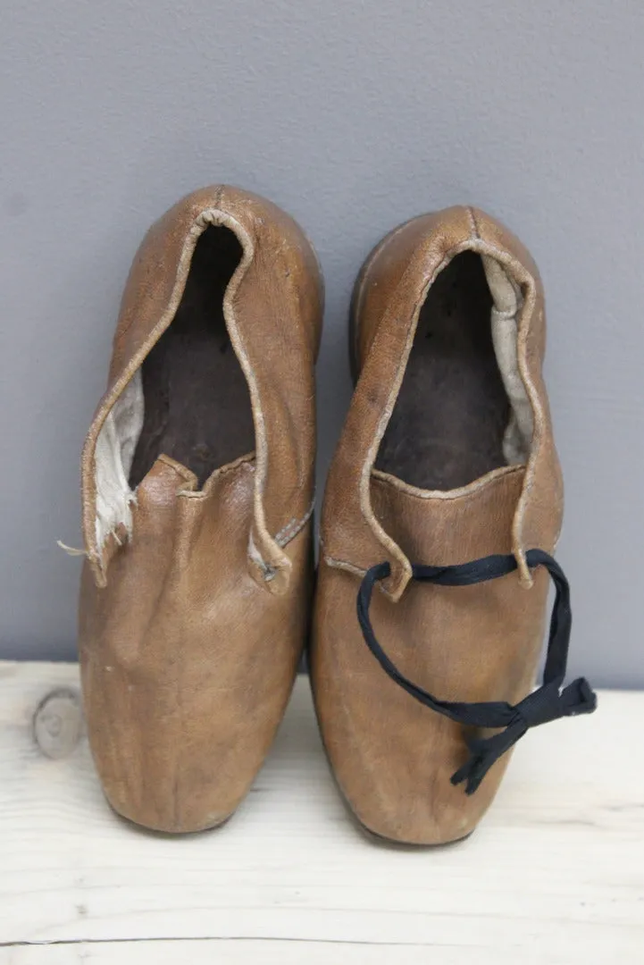 Vintage Hand Made Childs Leather Shoes