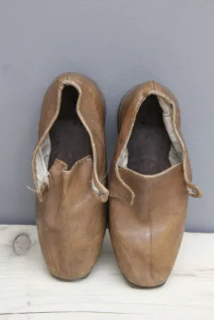 Vintage Hand Made Childs Leather Shoes