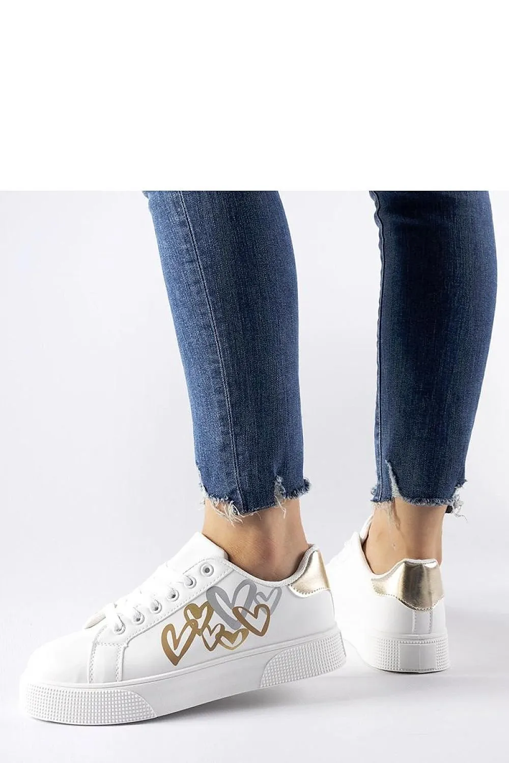 White platform sneakers
