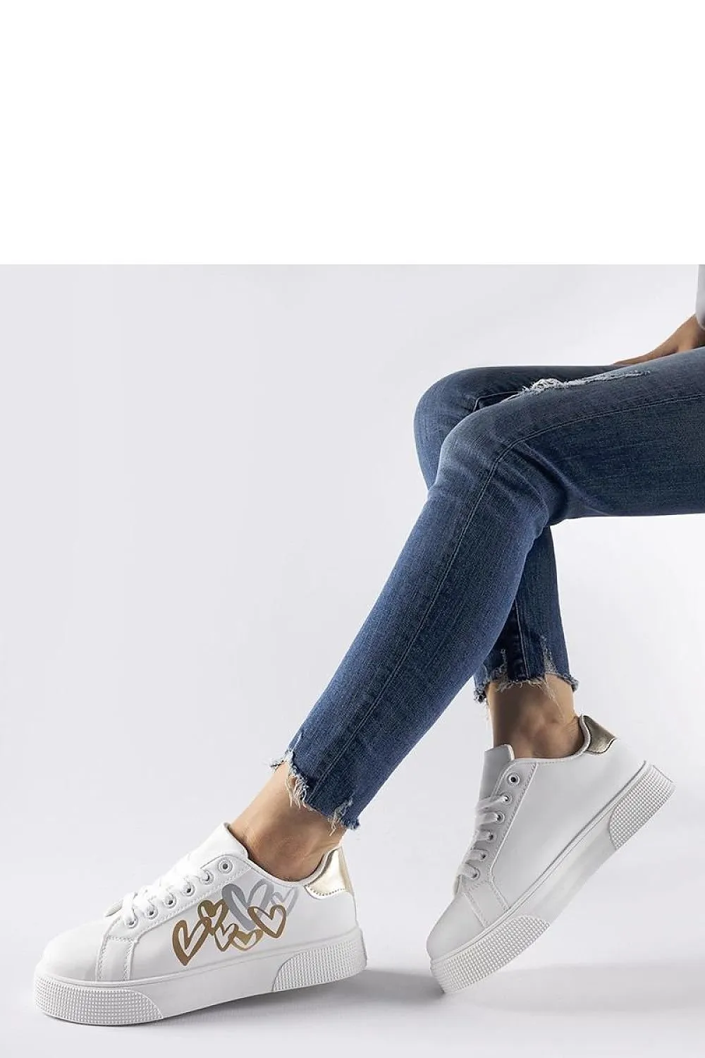 White platform sneakers