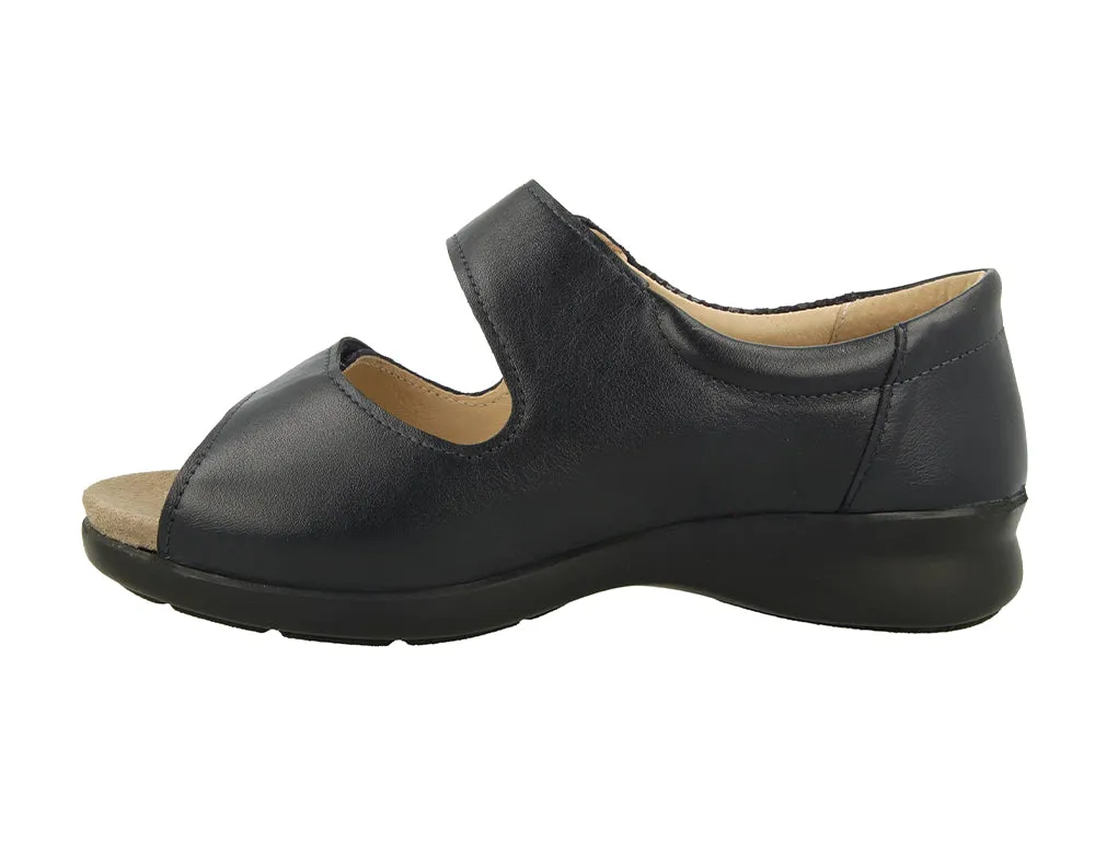 Womens Adjustable Bliss 2 Navy Leather Sandals