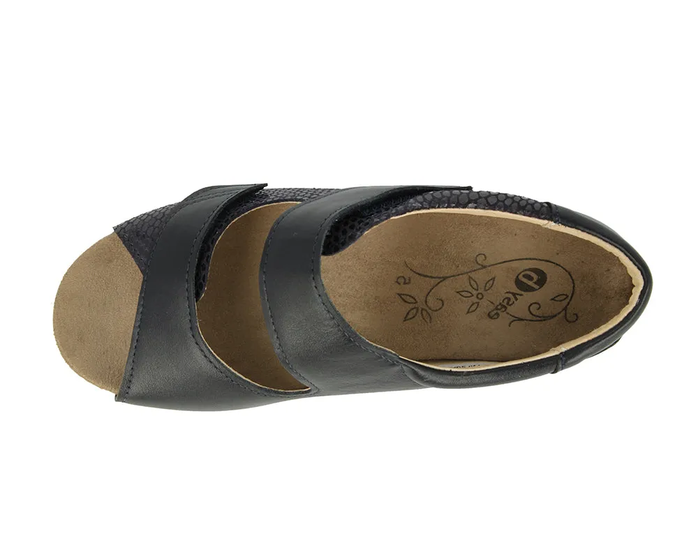 Womens Adjustable Bliss 2 Navy Leather Sandals