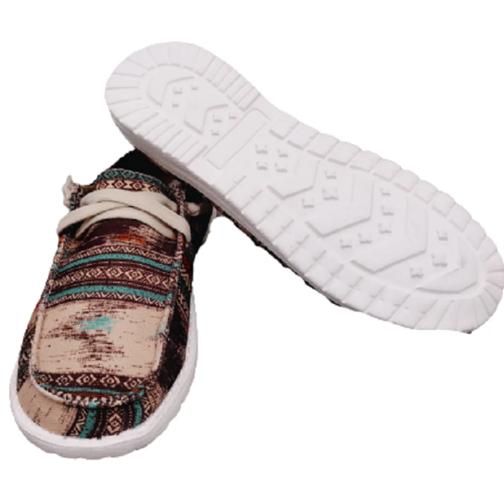 Women's Gypsy Jazz Brown & Turquoise 'HIP' Shoes