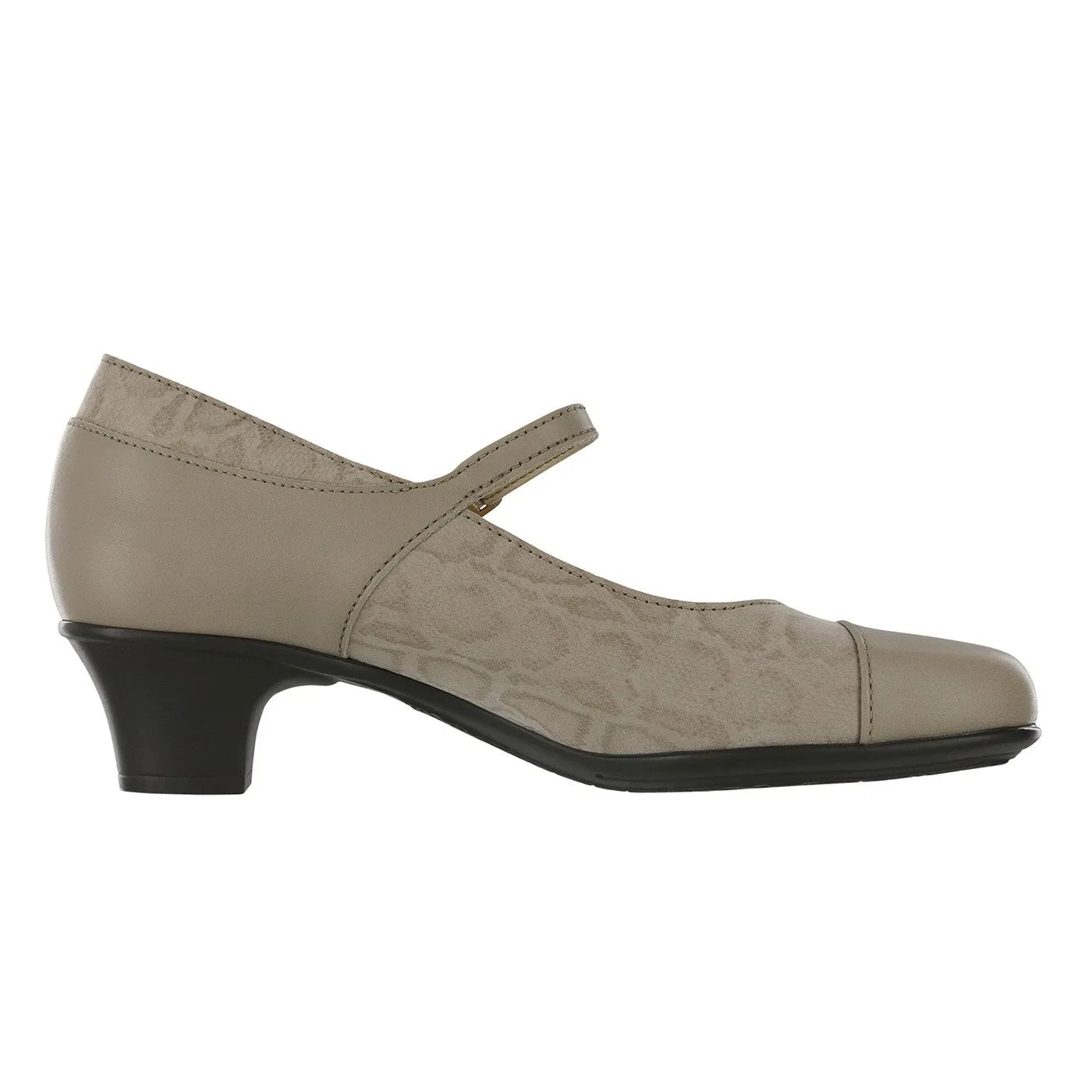 Women's Isabel Mary Jane Heel Taupe Snake