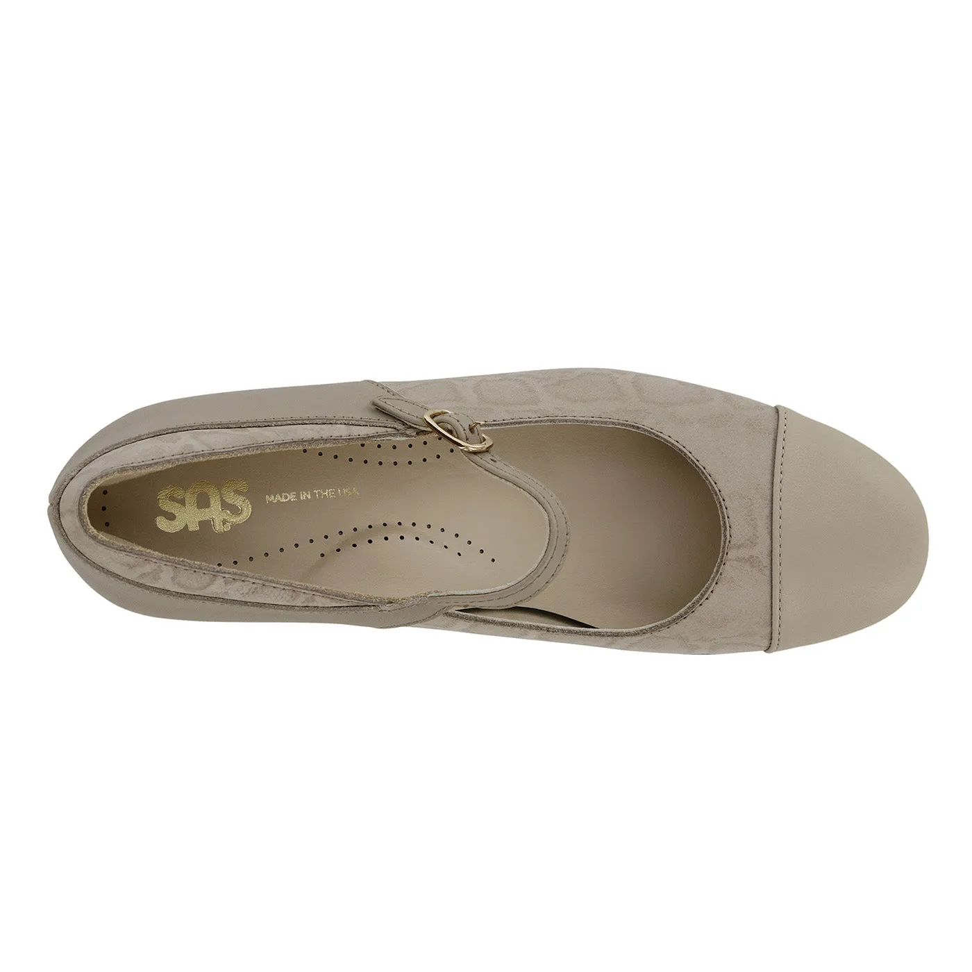 Women's Isabel Mary Jane Heel Taupe Snake