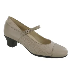 Women's Isabel Mary Jane Heel Taupe Snake